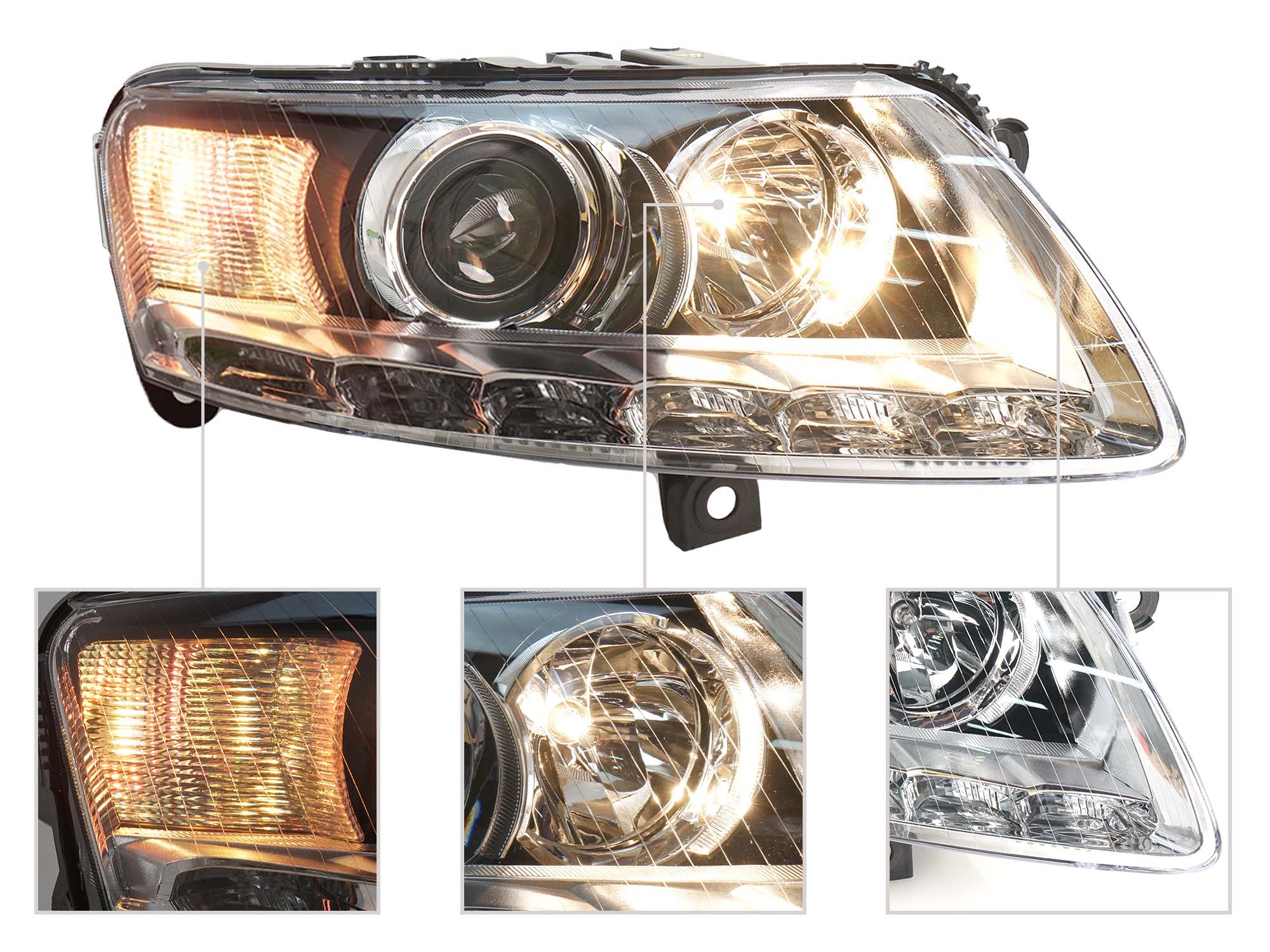 Scheinwerfer Frontscheinwerfer Xenon für Audi A6 C6 2008-2011 Rechts Beifahrerseite
