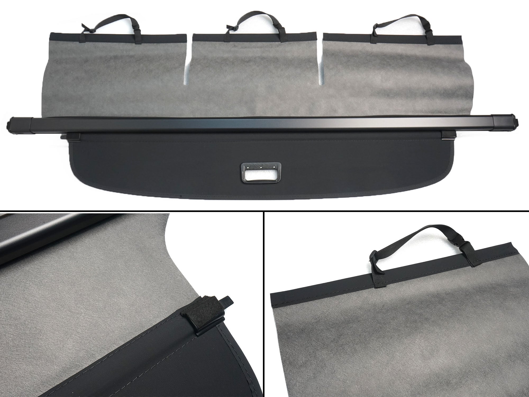 Für Ford S-MAX 2006-2014 Schwarz Laderaumabdeckung Abdeckrollo Kofferraum Rollo