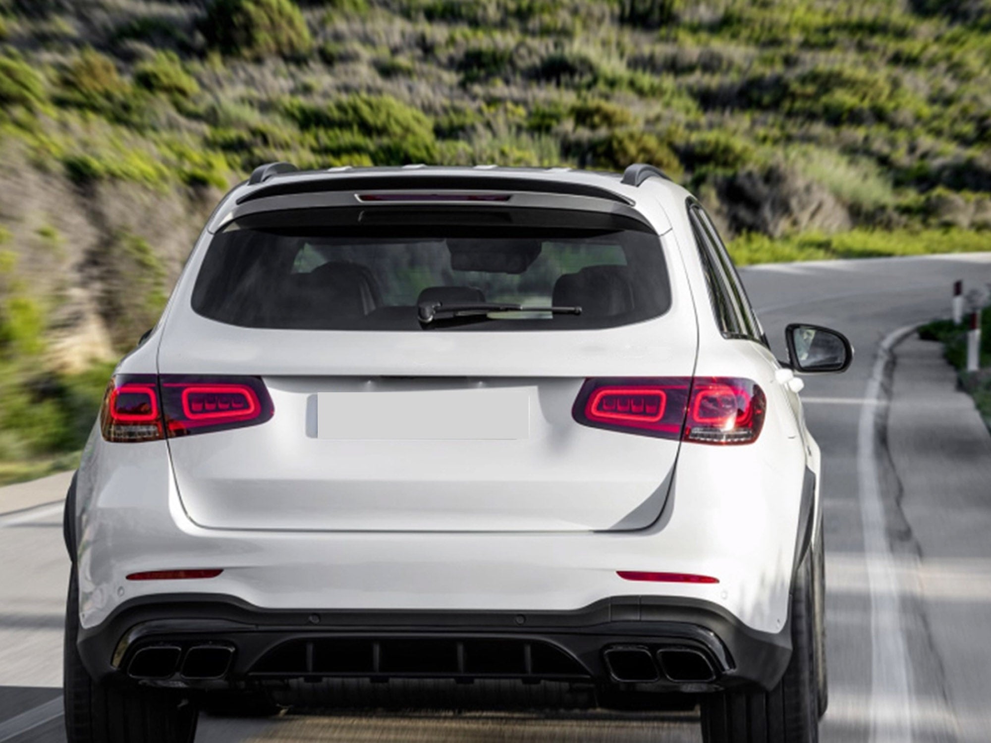 Dachspoiler Spoiler Heckspoiler Schwarz Glanz für Mercedes Benz GLC X253 SUV 15-22