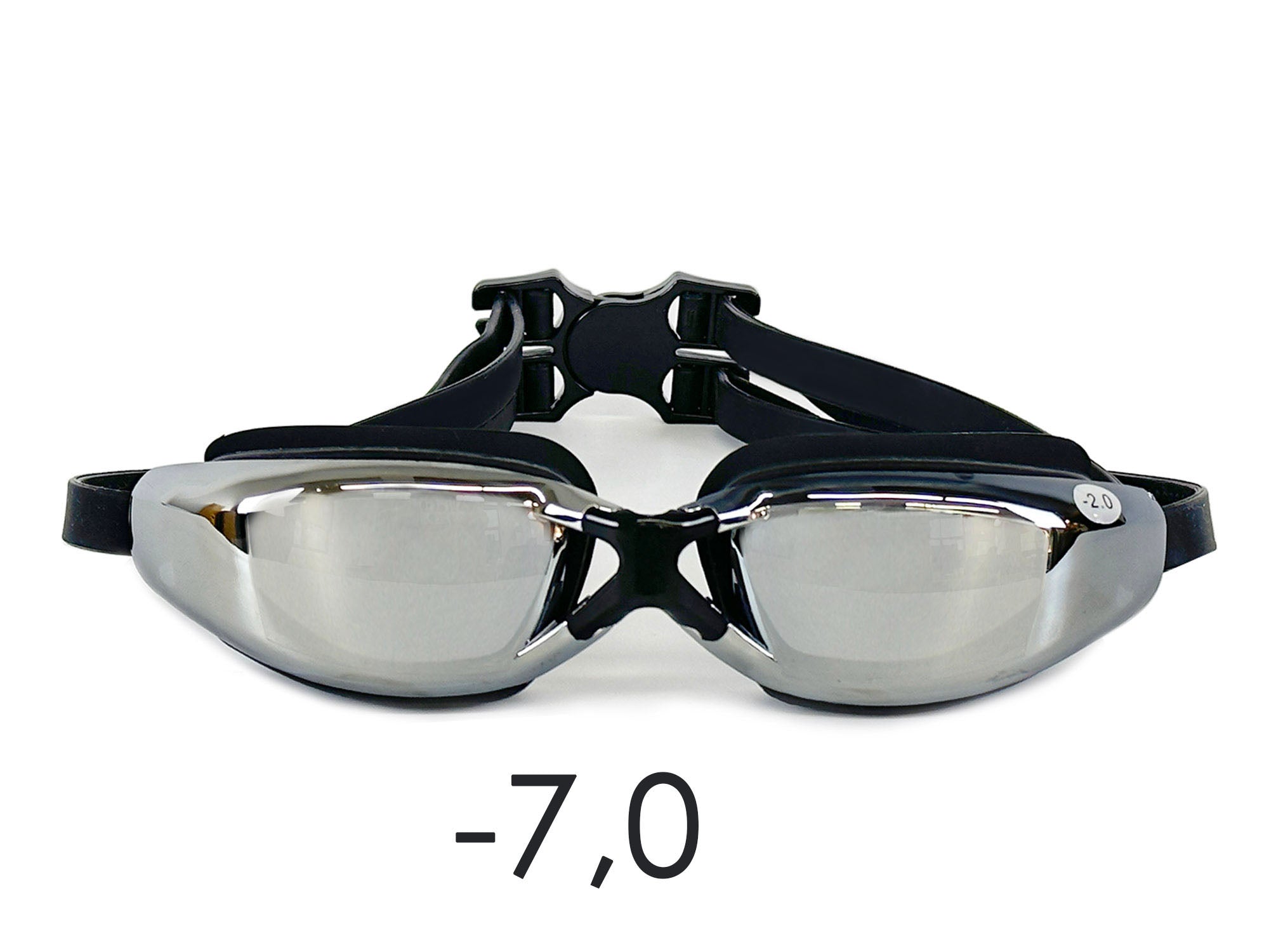 Schwimmbrille mit Sehstärke Antibeschlag UV-Schutz Goggles mit Spiegel -1,5 bis -7,5 für Männer Frauen