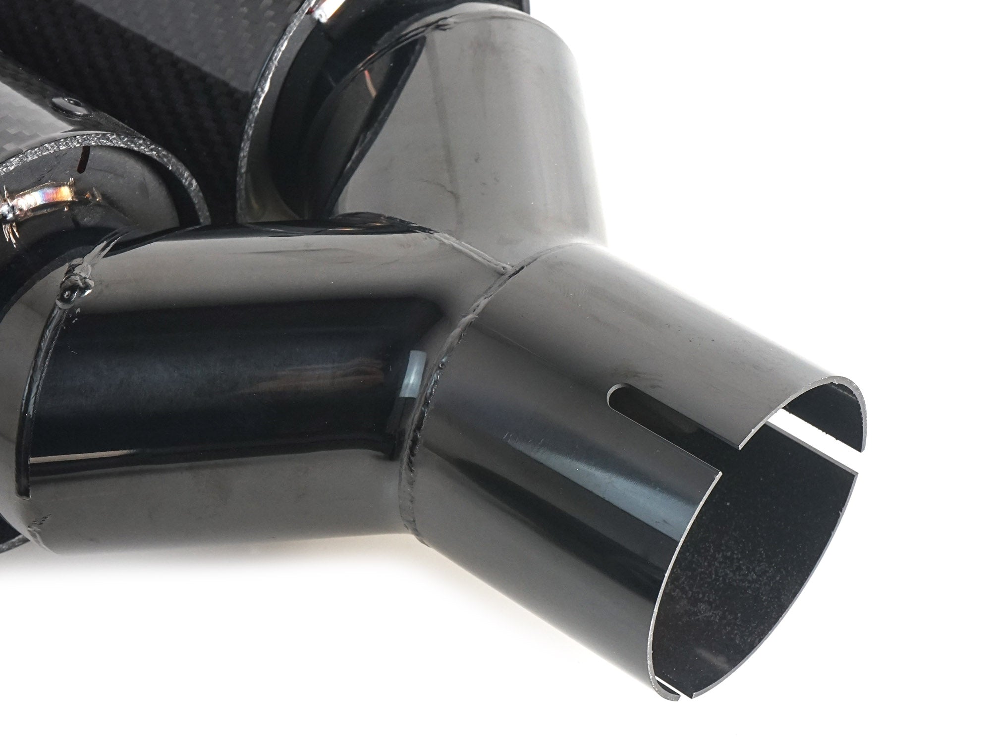 Carbon Schwarz Doppel Endrohre Auspuffblenden Auspuff 4 Rohr Duplex  für 5er F10 F11 535i 535d