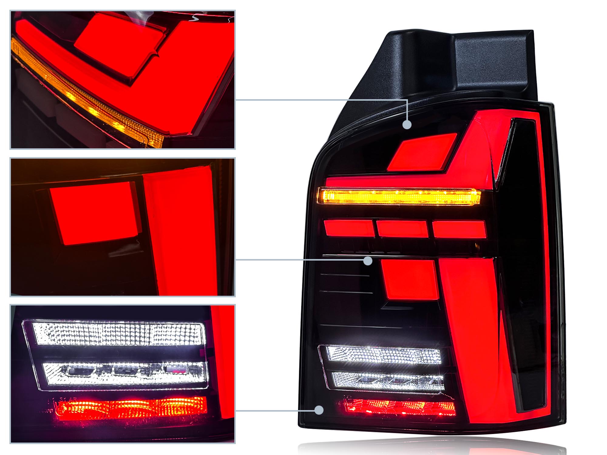 Rauch VOLL LED Rückleuchten Rücklicht für VW Multivan Transporter T5 2010-2015