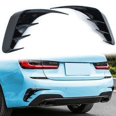 Stoßstange Heck Aero Flaps Canard Schwarz für BMW 3er G20 M Paket 19-22 vor LCI