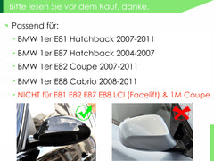 Spiegelkappen Außenspiegelkappen Carbon Fiber  Passend für 1er E81 E87 E88 E82 3er E90 E91 E92 E93 pre-LCI 2006-2011