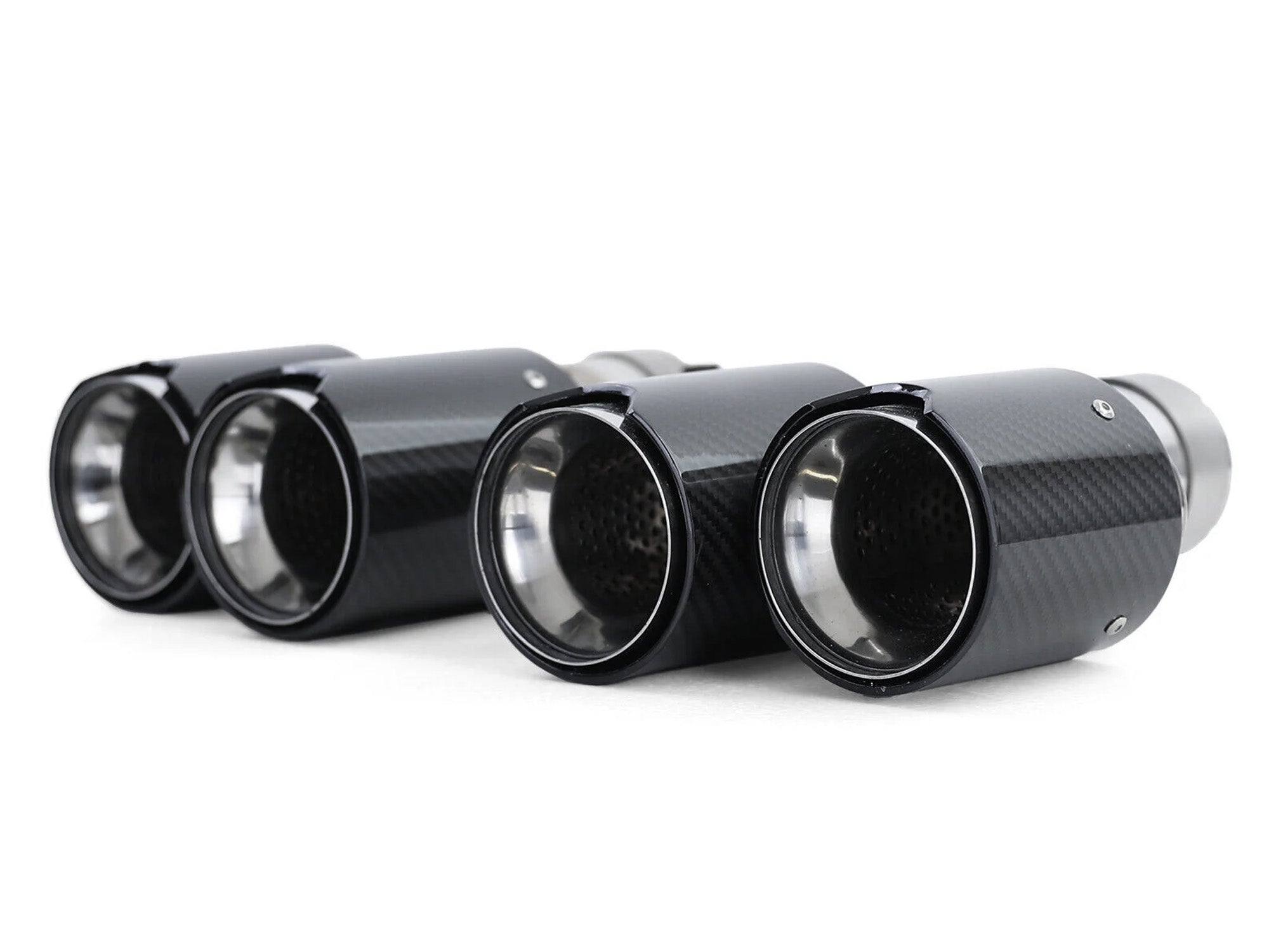 Carbon Chrom Doppel Endrohre Auspuffblenden Auspuff 4 Rohr Duplex für 5er F10 F11 535i 535d