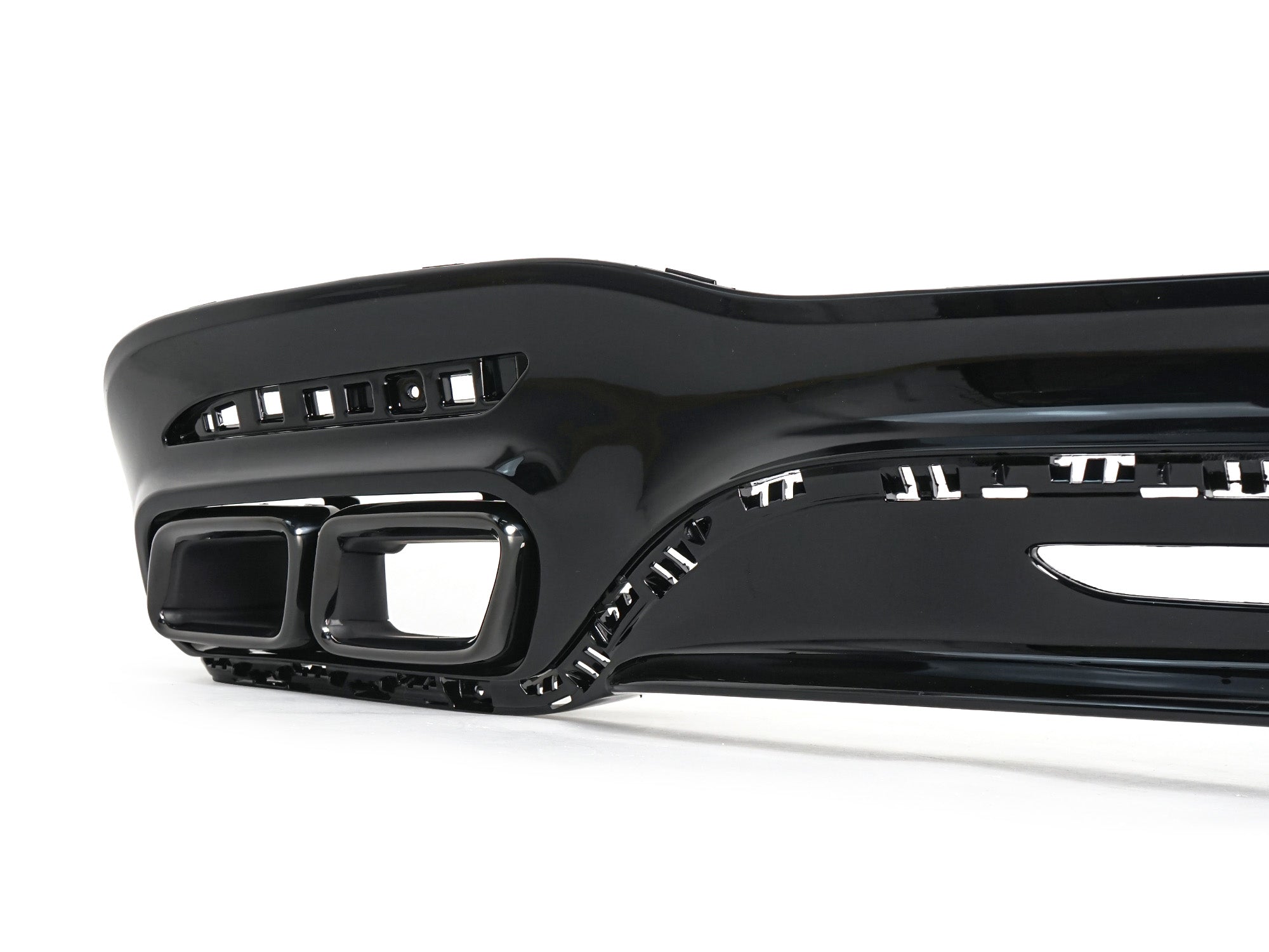 Heckdiffusor Diffusor Auspuff Schwarz für Mercedes W222 V222 AMG Line facelift 17-20