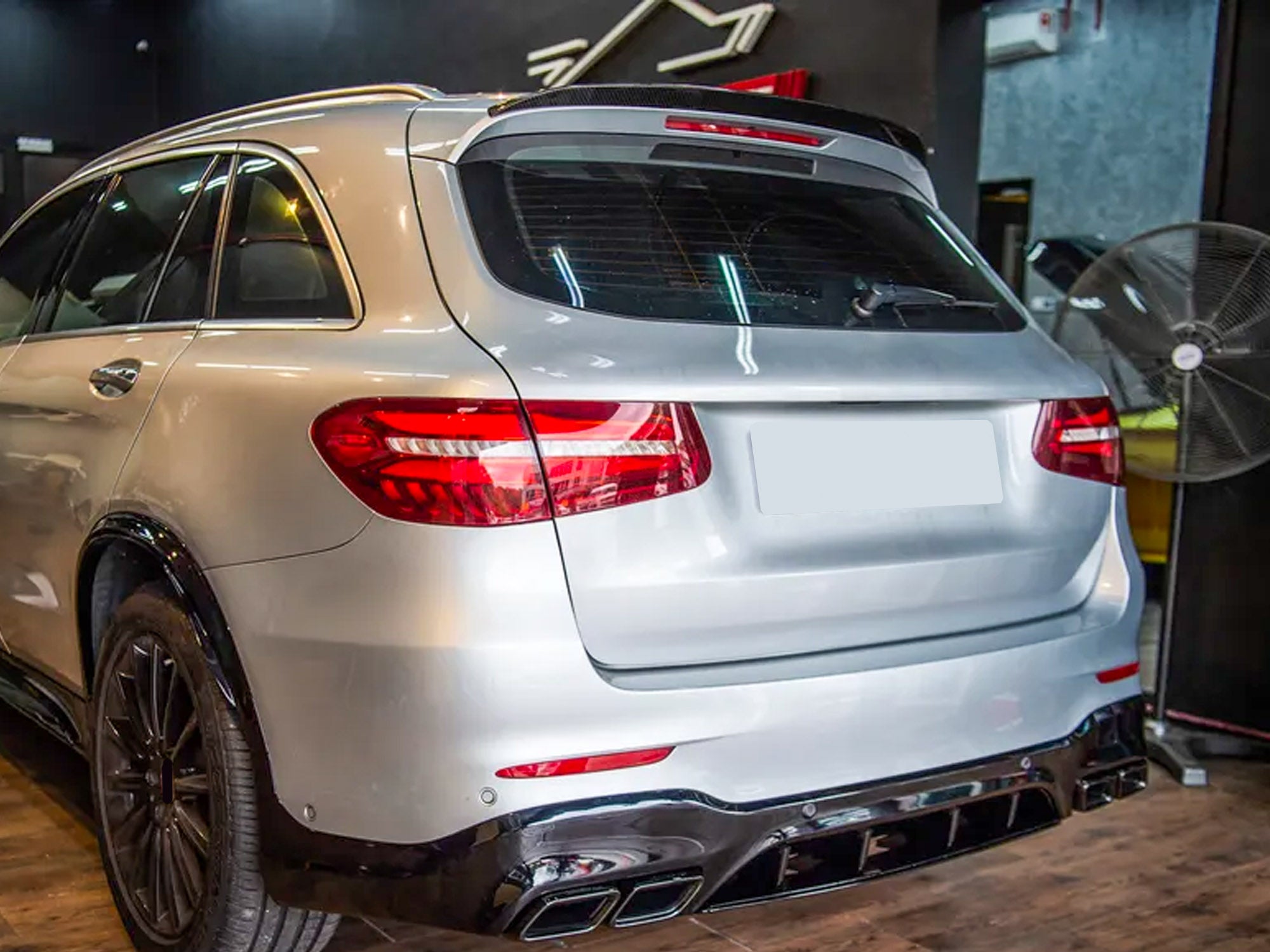 Dachspoiler Spoiler Heckspoiler Schwarz Glanz für Mercedes Benz GLC X253 SUV 15-22