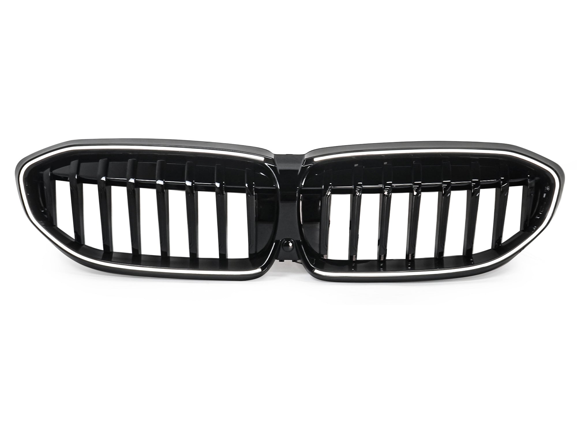 Schwarz LED Kühlergrill Grill Frontgrill für BMW 3er G20 G21 2019-2022 vor LCI