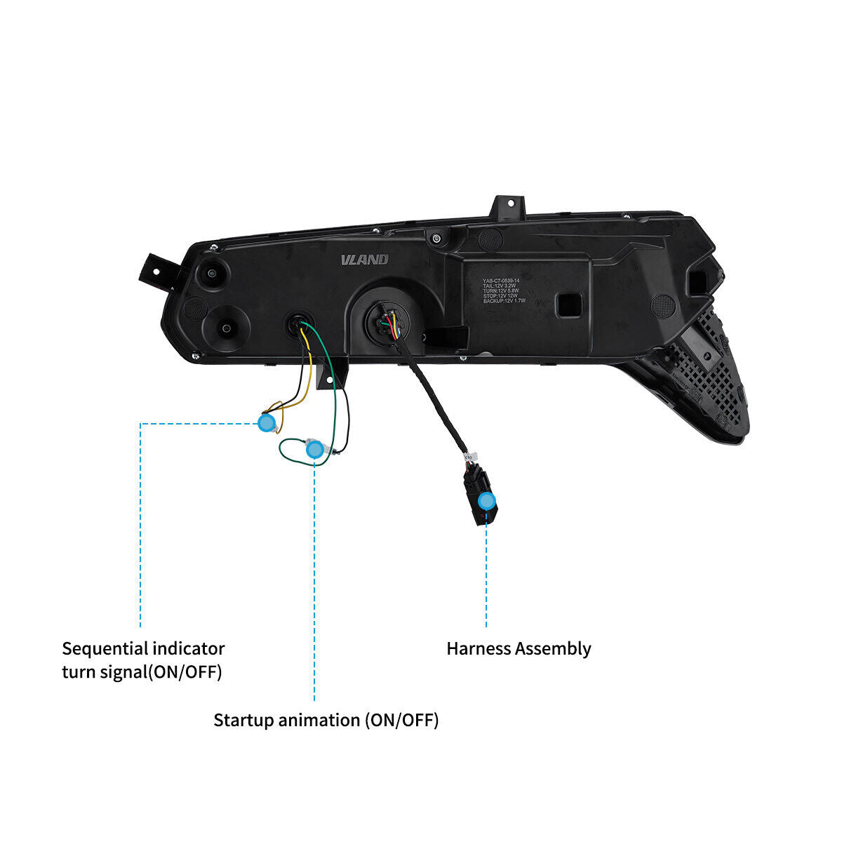 LED Rückleuchten Rücklicht Heckleuchten für Chevrolet Corvette C7 2014-2019