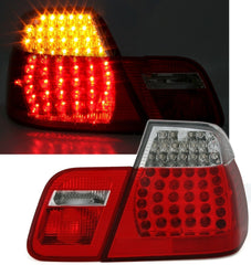 NEU LED Rücklicht Rückleuchten Rot Weiss Passend für 3er E46 Limousine 2001-2005 mit E-Prüfzeichen