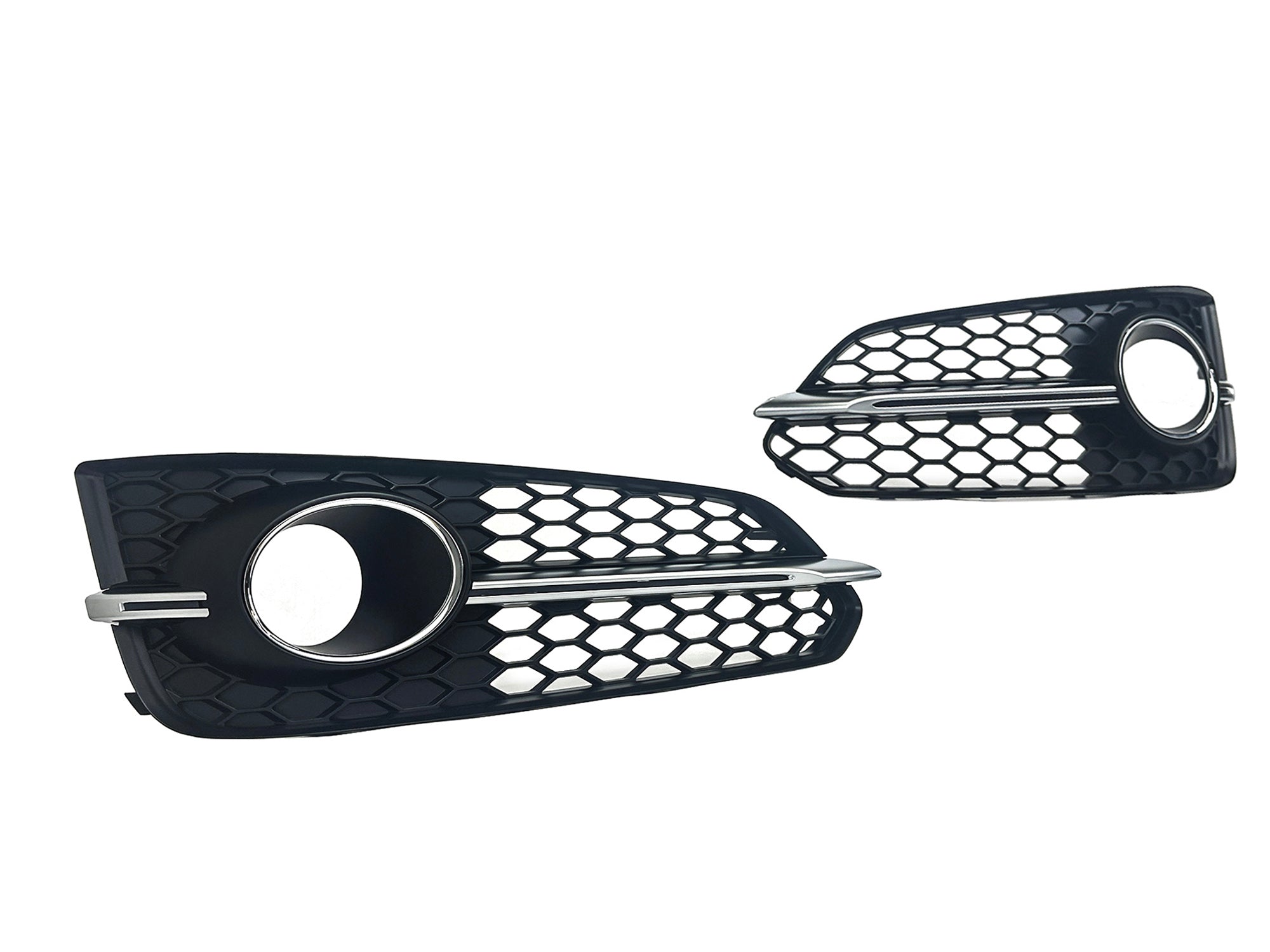 Lüftungsgitter Blenden Grill Gitter Schwarz Chrom für Audi A8 S8 D4 4H S-Line 13-17 MOPF mit ACC