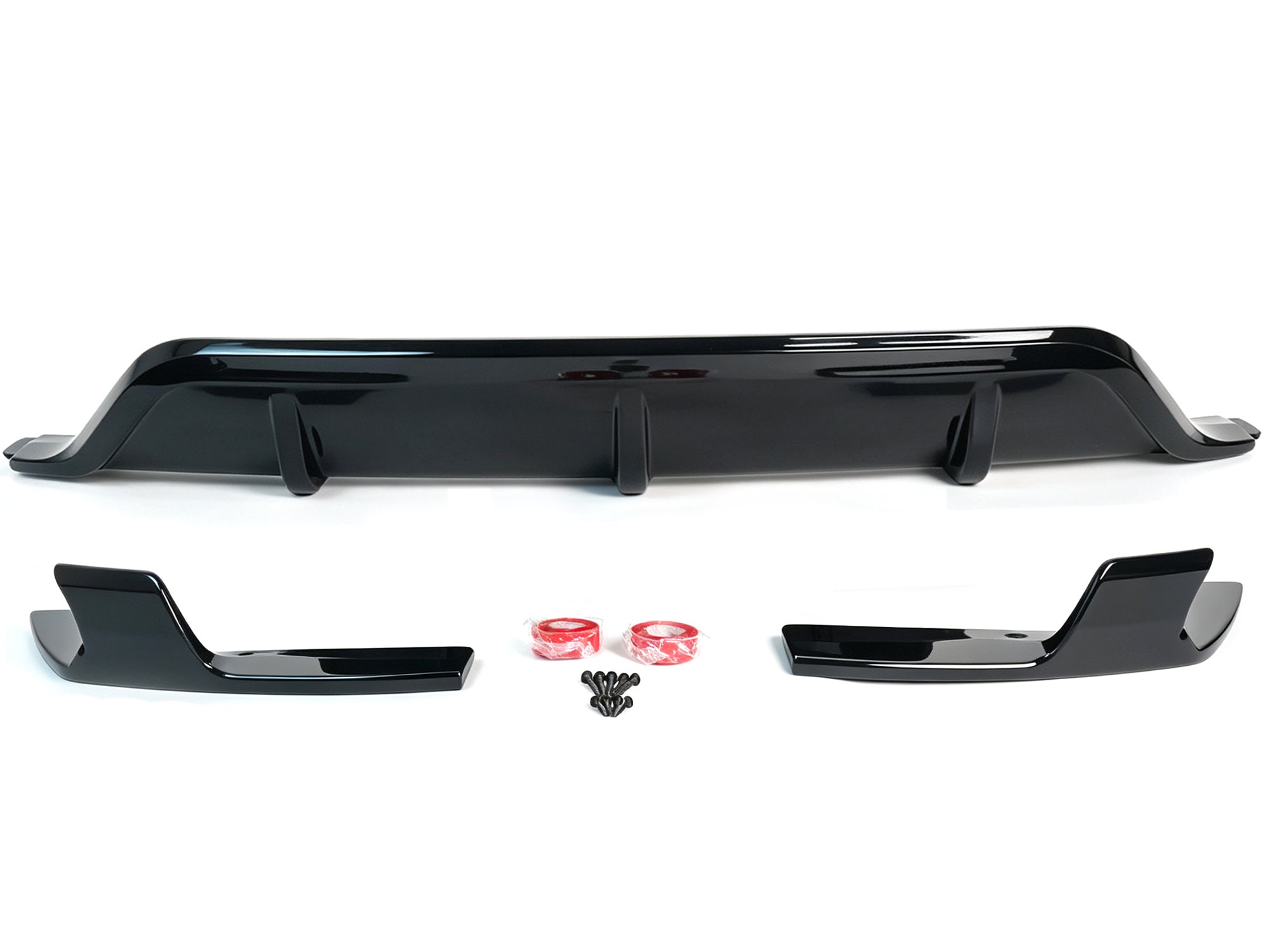 3-teilig Diffusor Heckdiffusor Schwarz Glanz für BMW X6 G06 M Paket 2019+ OHNE ABE