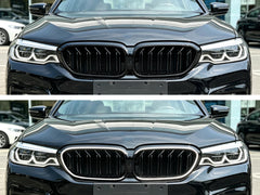 LED Kühlergrill Grill Frontgrill Schwarz für BMW 5er G30 G31 2017-2020 vor LCI
