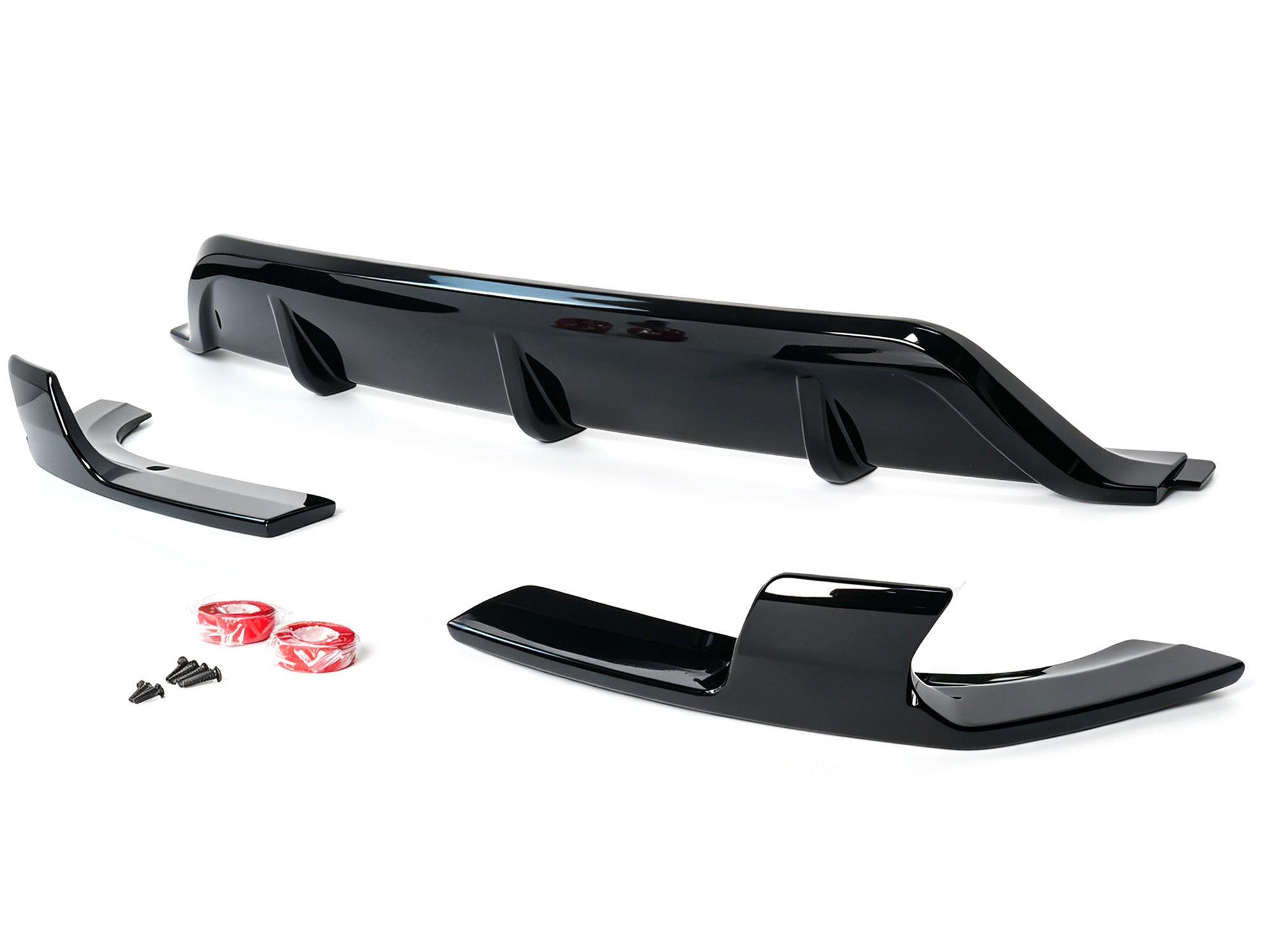 3-teilig Diffusor Heckdiffusor Schwarz Glanz für BMW X6 G06 M Paket 2019+ OHNE ABE