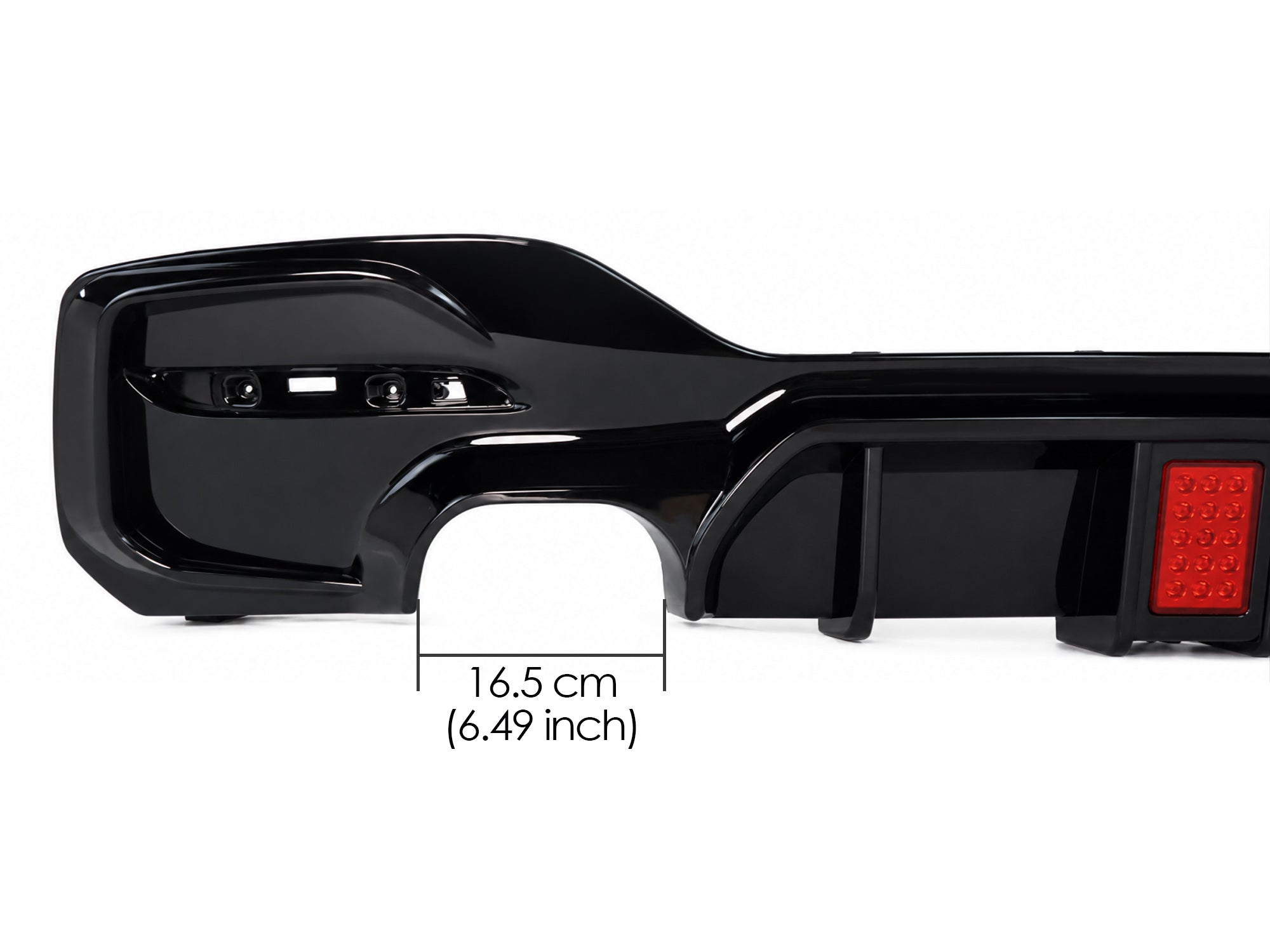 Schwarz Glanz Diffusor Heckdiffusor mit Licht für BMW 1er F20 F21 M Paket 15-19 LCI OHNE ABE