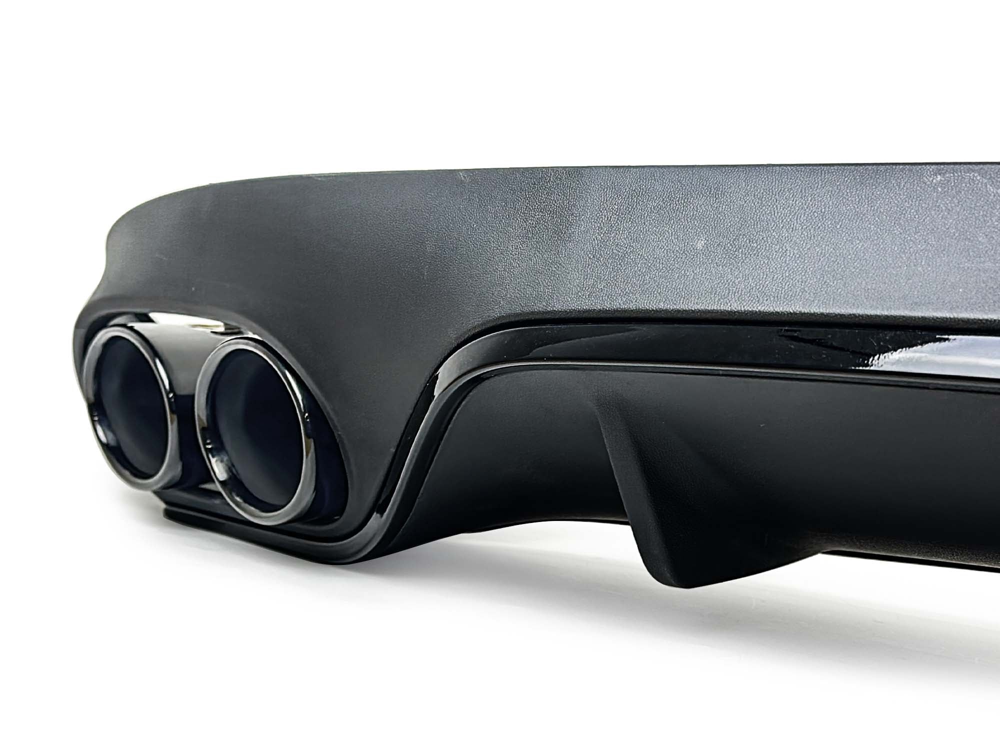 E53 Optik Heckdiffusor Auspuff Schwarz für Mercedes C238 A238 AMG-Line 16-24