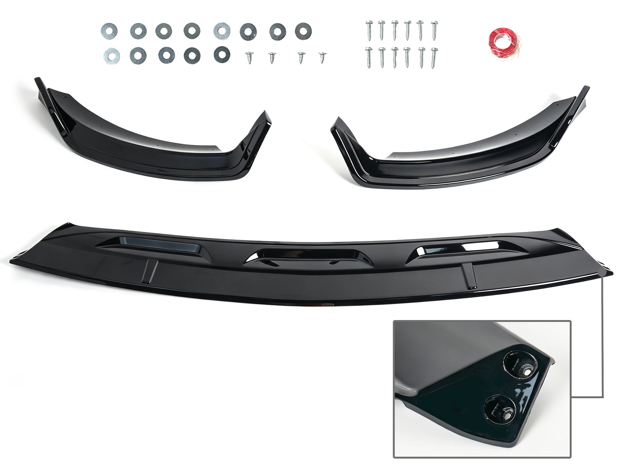 Schwarz Stoßstange Spoiler Lippe Frontspoiler für Mercedes GLE W167 C167 AMG Line 19-23 ohne ABE