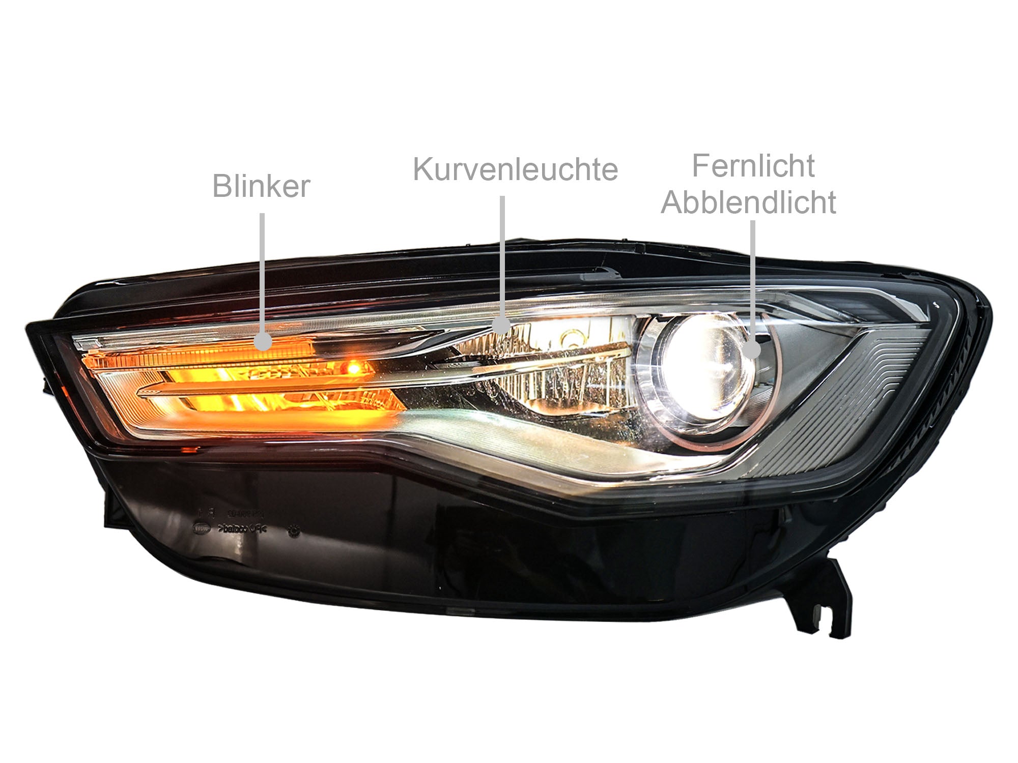 Xenon Scheinwerfer Links Fahrerseite + Leuchtmittel für Audi A6 4G C7 2015-2018