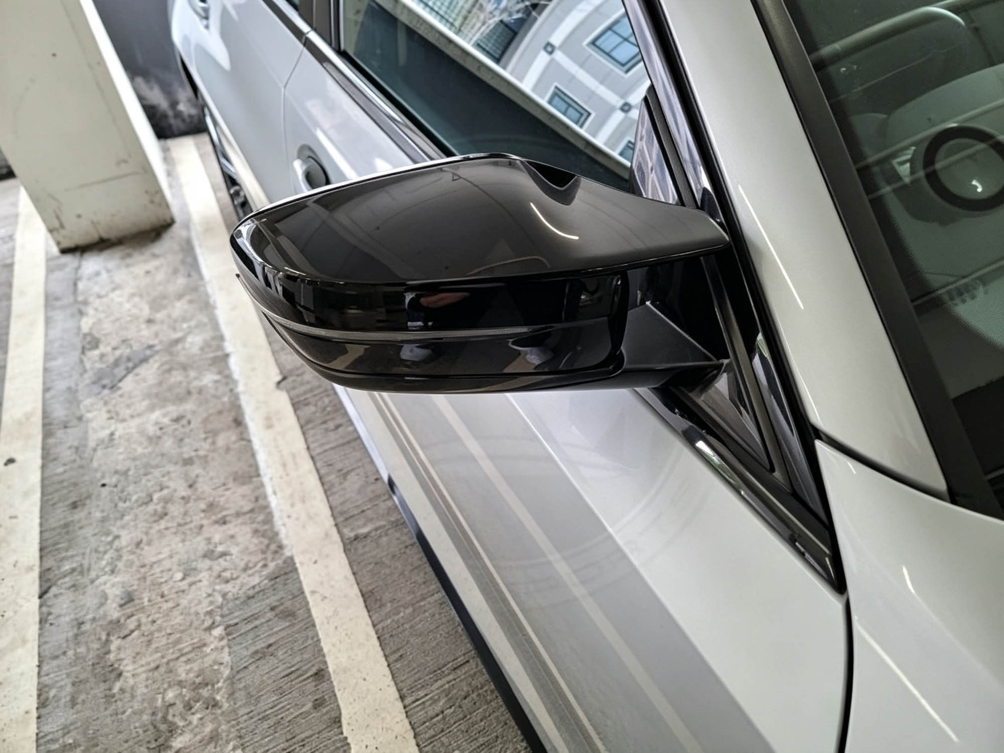 L+ R Schwarz Spiegelkappen Außenspiegel für BMW G42 G20 G21 G22 G23 G26 G30 G31 G11 G14 G15 G16