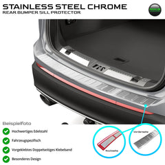 Ladekantenschutz für VW Touran 2010-2014 Stoßstangenschutz Edelstahl Silber