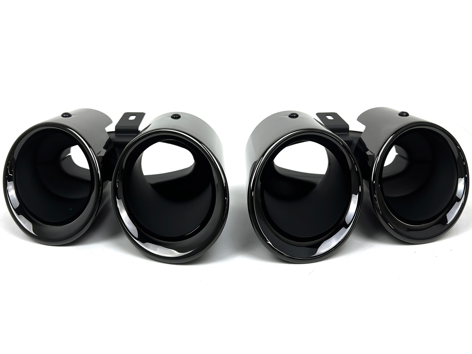 Sport Auspuff Auspuffblenden Endrohre Schwarz GTS Optik für Porsche Panamera 2018 2019 2020 2021 2022 Benzin et158