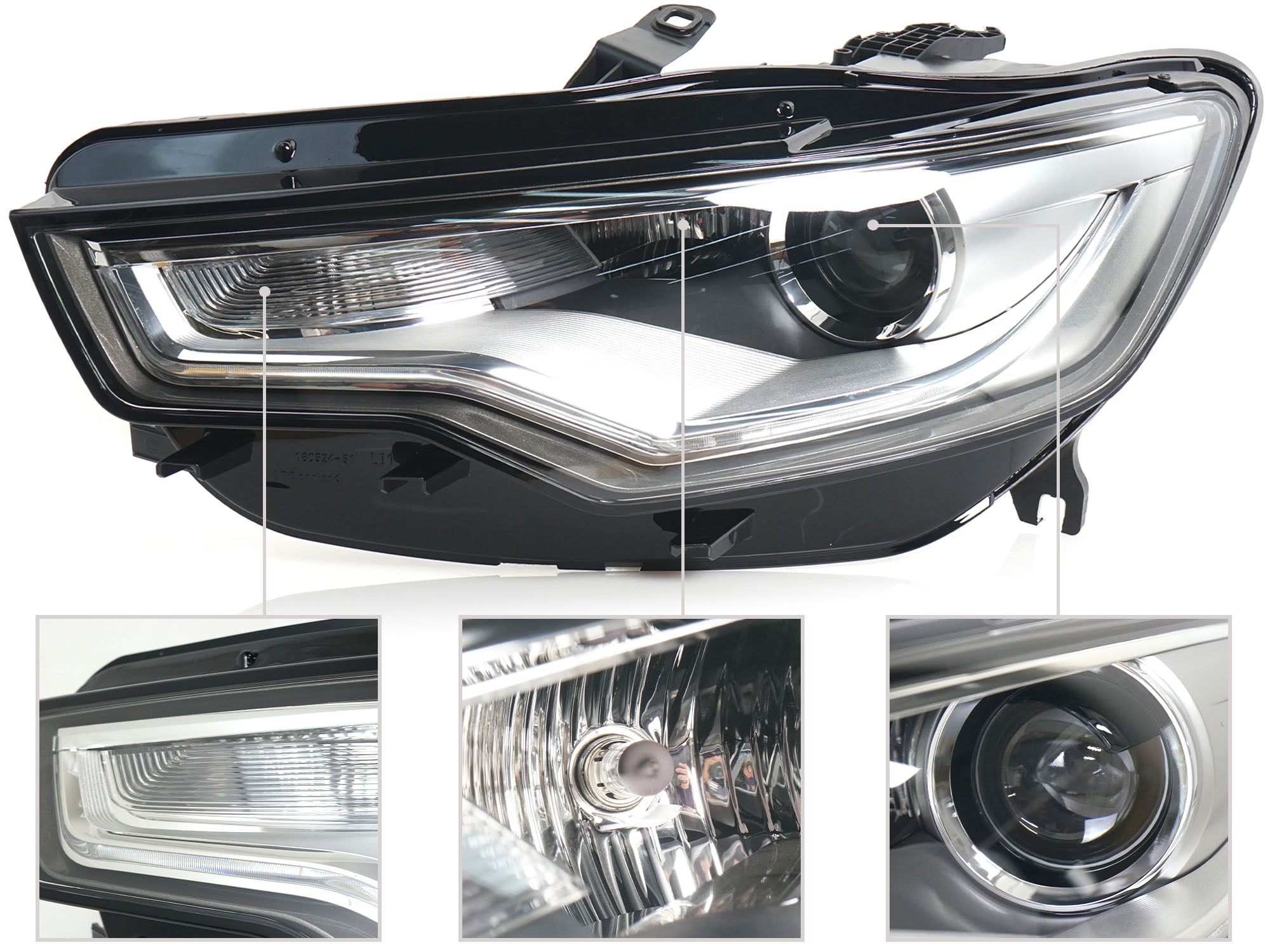 Links Scheinwerfer für Audi A6 4G C7 2010-2014 D3S Xenon H7 Kurvenlicht