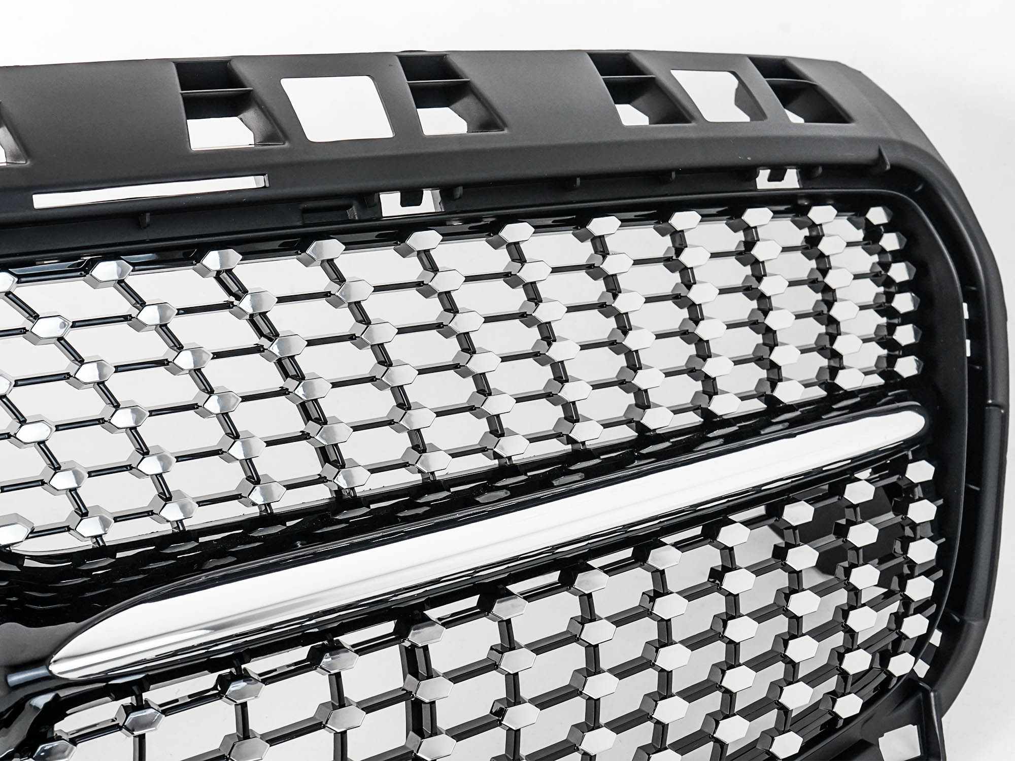 Kühlergrill Diamantgrill Diamant Grill Frontgrill Schwarz für Mercedes Benz A Klasse W176 A180 A220 OHNE Kamera 2012-2015 VFL