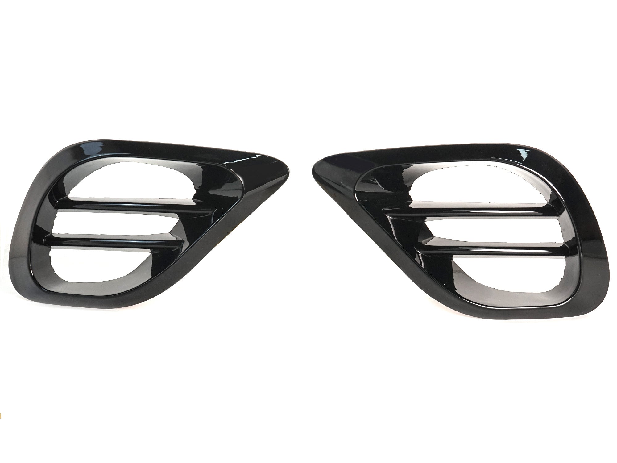 Schwarz Lüftungsgitter Flossen Canards Gitter für Mercedes E Klasse W213 S213 C238 A238 AMG-Line 2020+