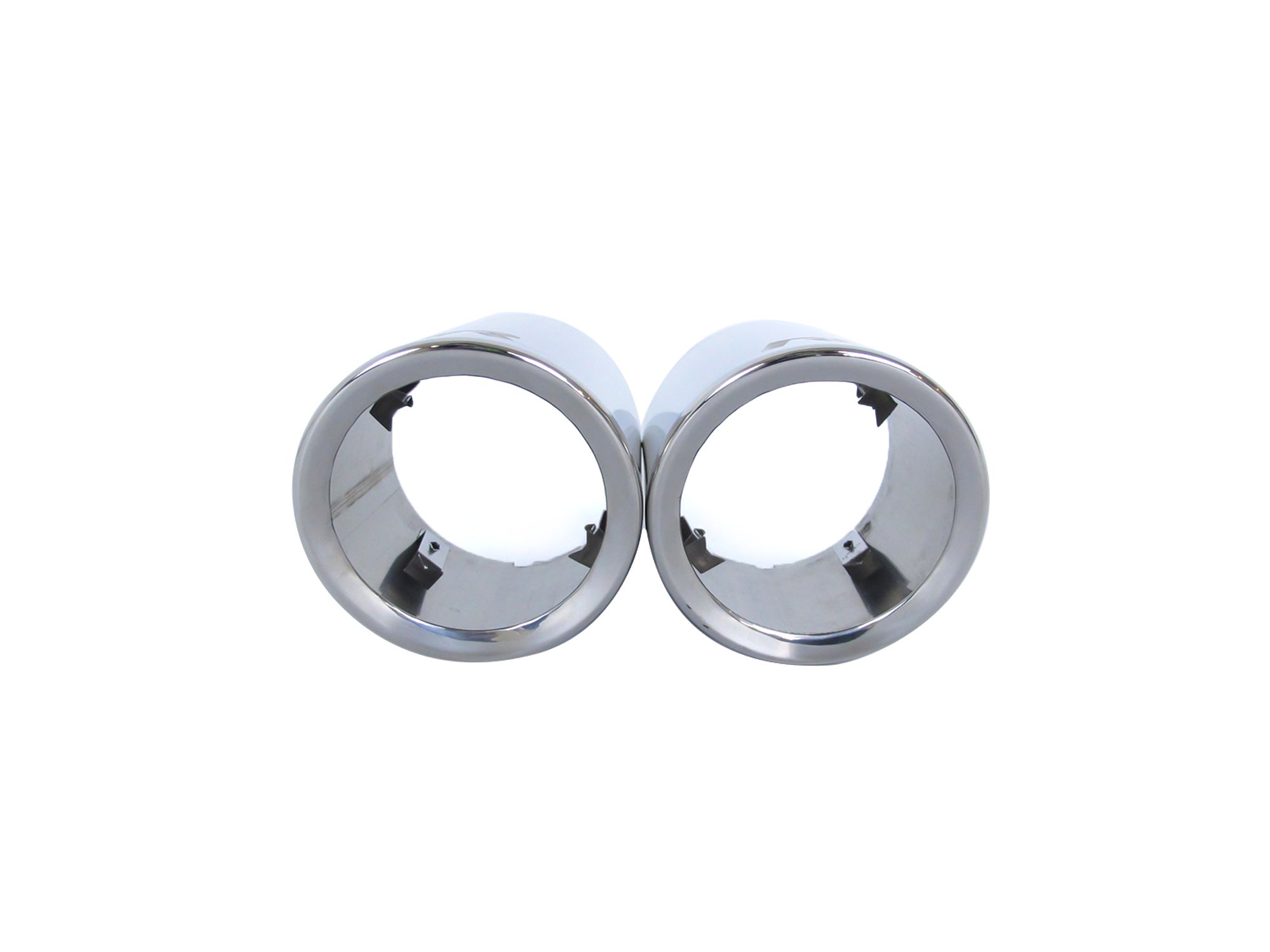 80mm Chrom Edelstahl Auspuff Auspuffblenden Endrohrblende für VW Tiguan 5N Passat B6 B7 CC