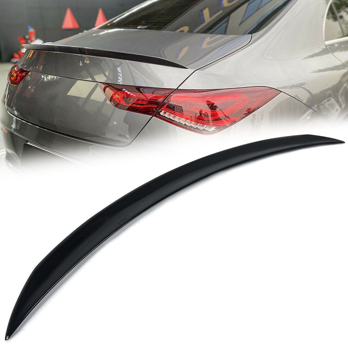 Heckspoiler Schwarz Glanz Spoiler Heckflügel für Mercedes Benz CLA C118 CLA180 CLA220 2019+