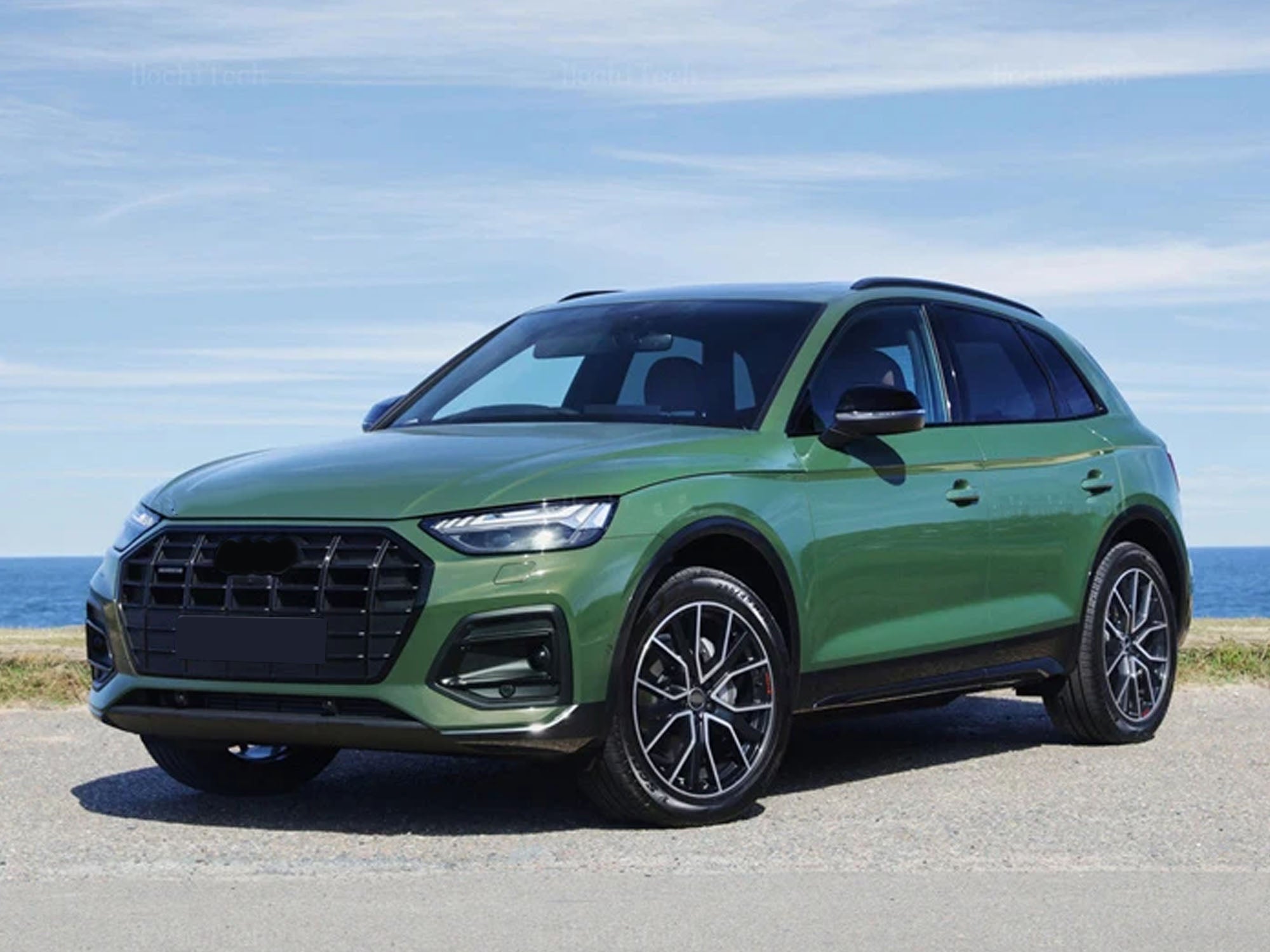 L+ R Schwarz Glanz Spiegelkappen Außenspiegel für Audi Q5 FY 17+ Q7 4M 15+ OHNE SideAssist