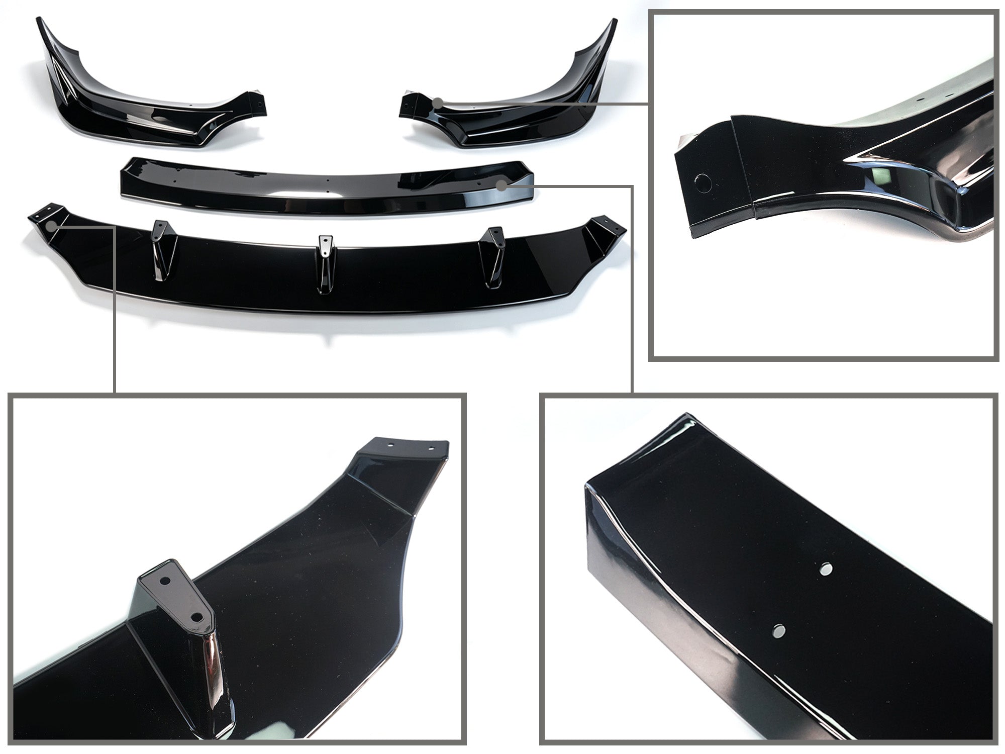 Schwarz Glanz Frontspoiler Spoiler Lippe für BMW X6 G06 M Paket 19-23 OHNE ABE