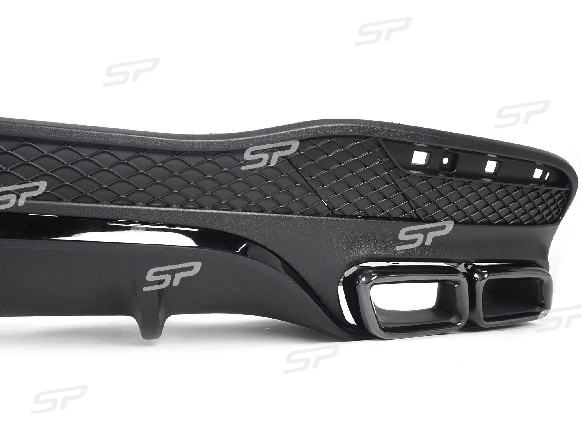 Schwarz Heckdiffusor Endrohre für Mercedes GLE W166 SUV AMG Line MOPF 15-18