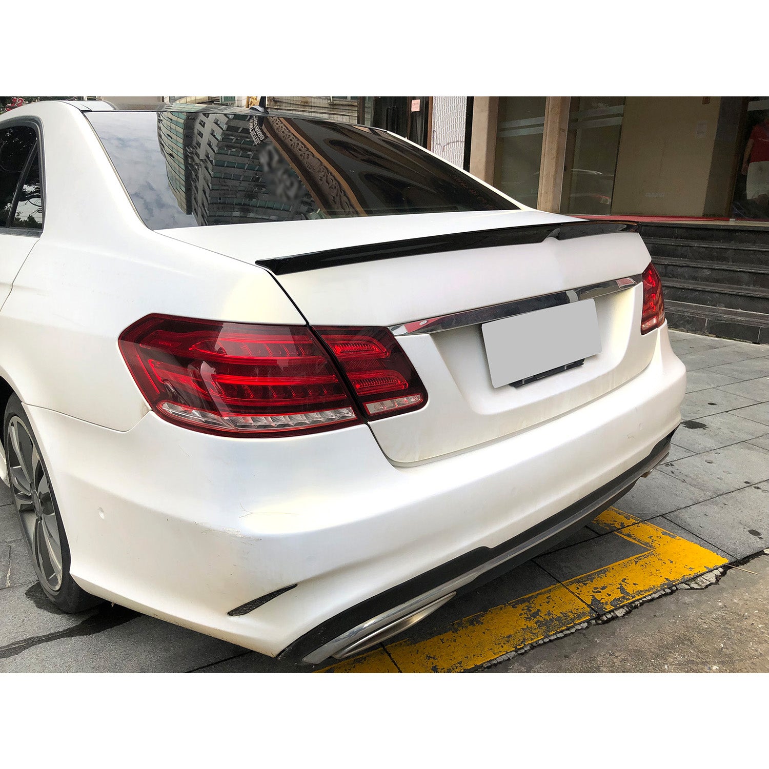 Heckspoiler Spoiler Schwarz Spoilerlippe für Mercedes E-Klasse W212 E250 E500 2009-2016