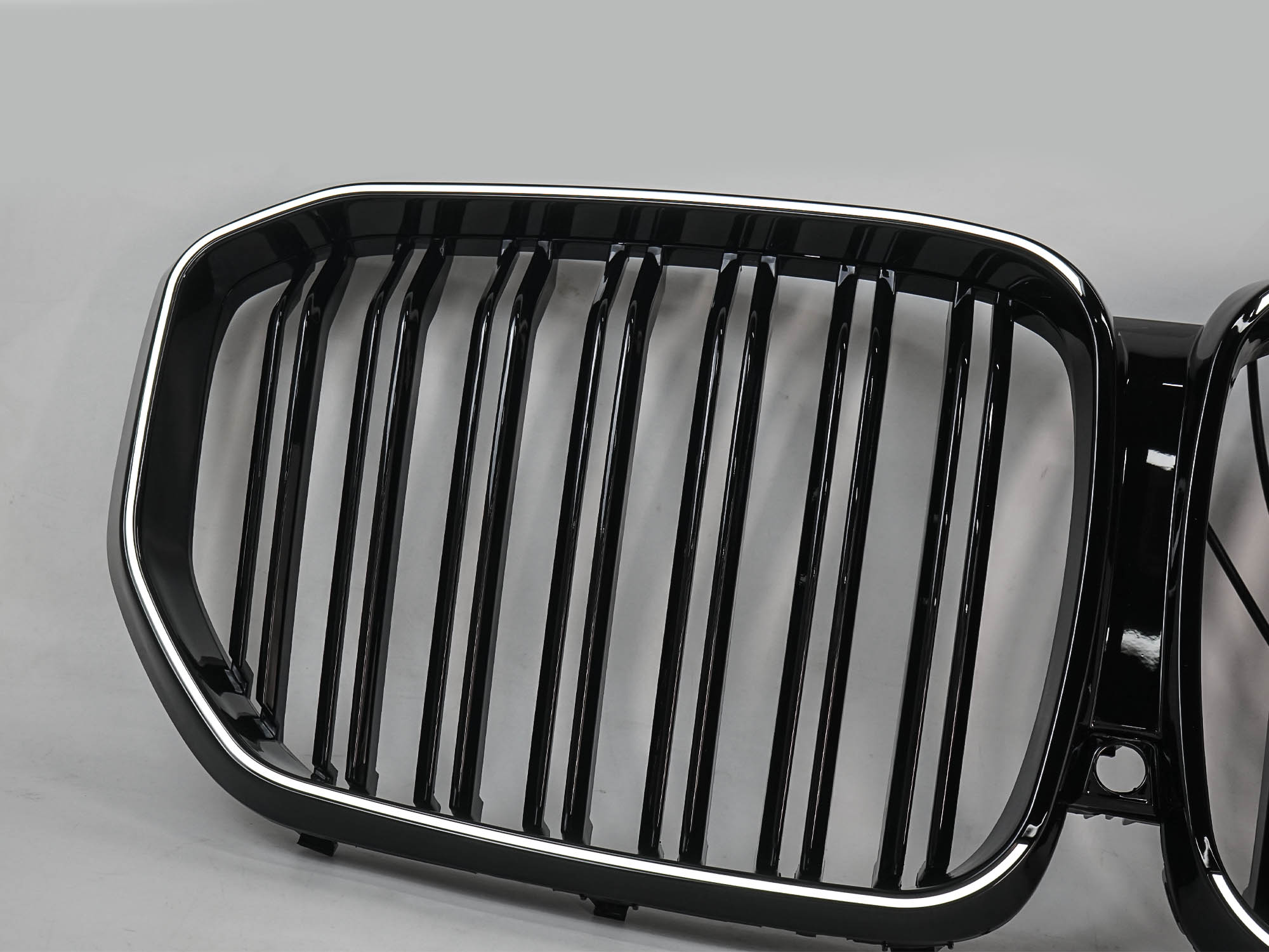Doppelsteg Schwarz LED Grill Kühlergrill Nieren für BMW X5 G05 2018-2023