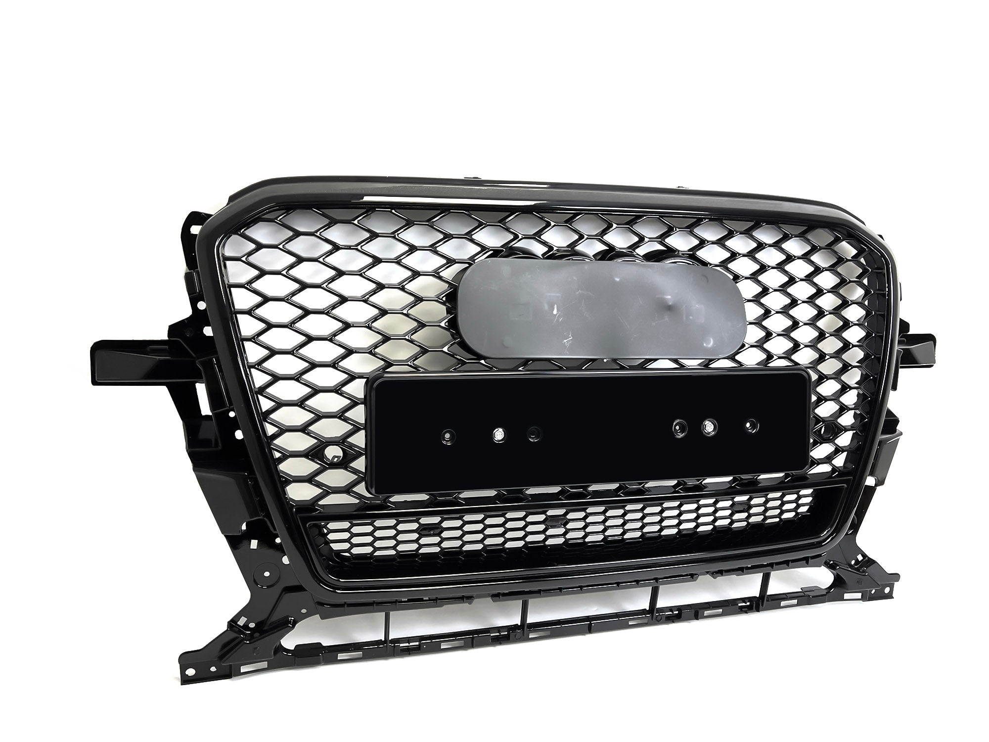 Schwarz Glanz Wabengrill Kühlergrill Front Grill für AUDI Q5 8R SQ5 S Line 2013-2017