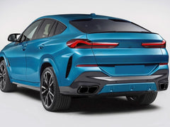 Auspuffblenden Doppelrohr Endrohre Schwarz für BMW X5 G05 X6 G06 X7 G07 M Sport Paket 2019-2024