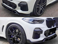 Schwarz Frontspoiler Spoiler Lippe Stoßstange für BMW X5 G05 Mit M Paket 19-23