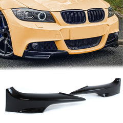 Front Spoiler Splitter Ecken Ansätze Schwarz für 3er E92 E93 Coupe Cabrio M-Paket 2006-2010