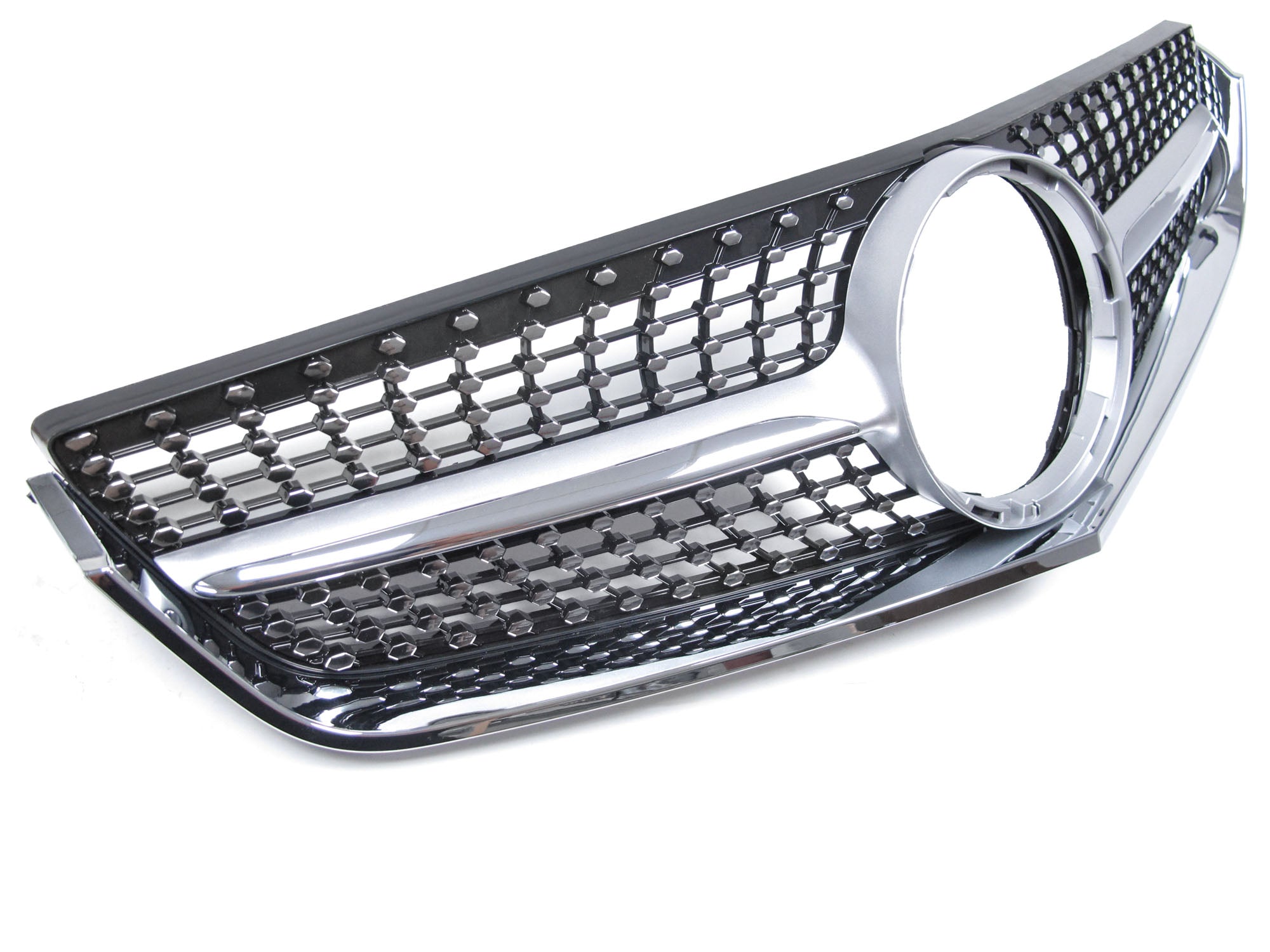 Silber Diamantgrill Kühlergrill Front Grille für Mercedes Benz E Klasse W207 C207 A207 E200 E220 E300 E350 E400 2009 2010 2011 2012 2013 fg6