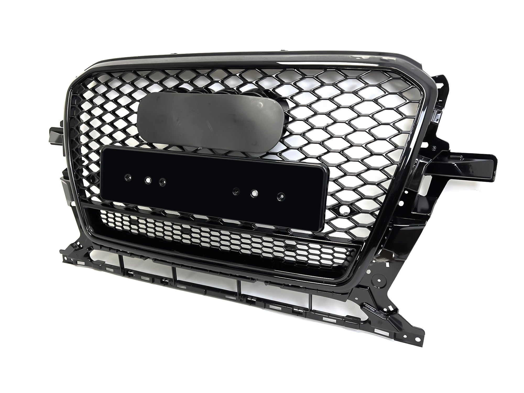 Schwarz Glanz Wabengrill Kühlergrill Front Grill für AUDI Q5 8R SQ5 S Line 2013-2017