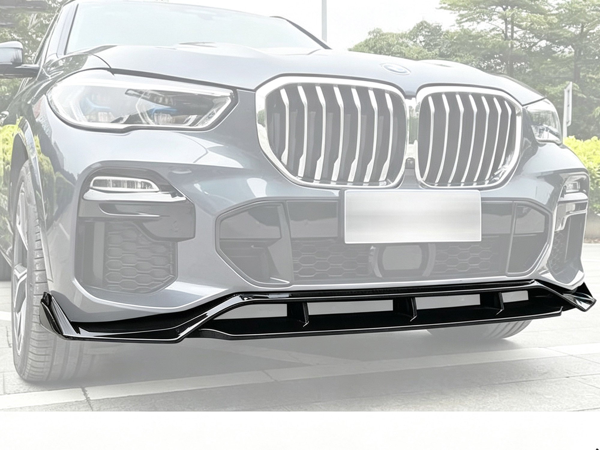 Schwarz Glanz Frontspoiler Spoiler Lippe für BMW X6 G06 M Paket 19-23 OHNE ABE