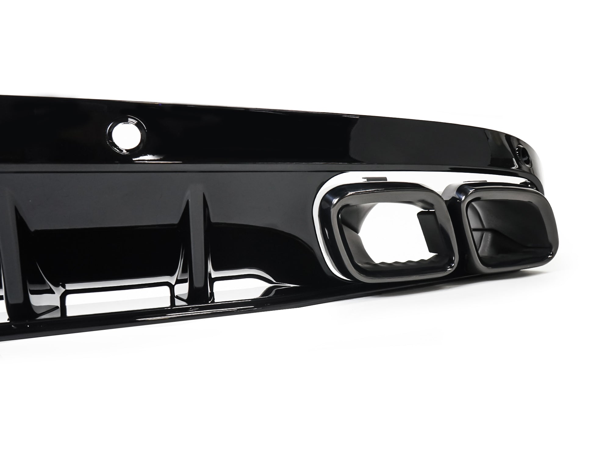 C63s Look Heckdiffusor Diffusor Auspuff Schwarz für Mercedes W205 S205 Seriens.