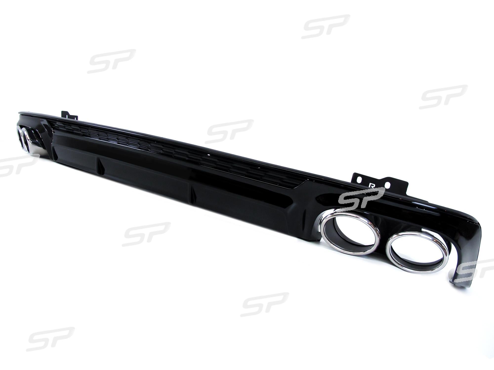 Diffusor Heckdiffusor + Auspuffblenden Chrom für AUDI A6 C8 Limo Avant S-Line ab 2018 di162