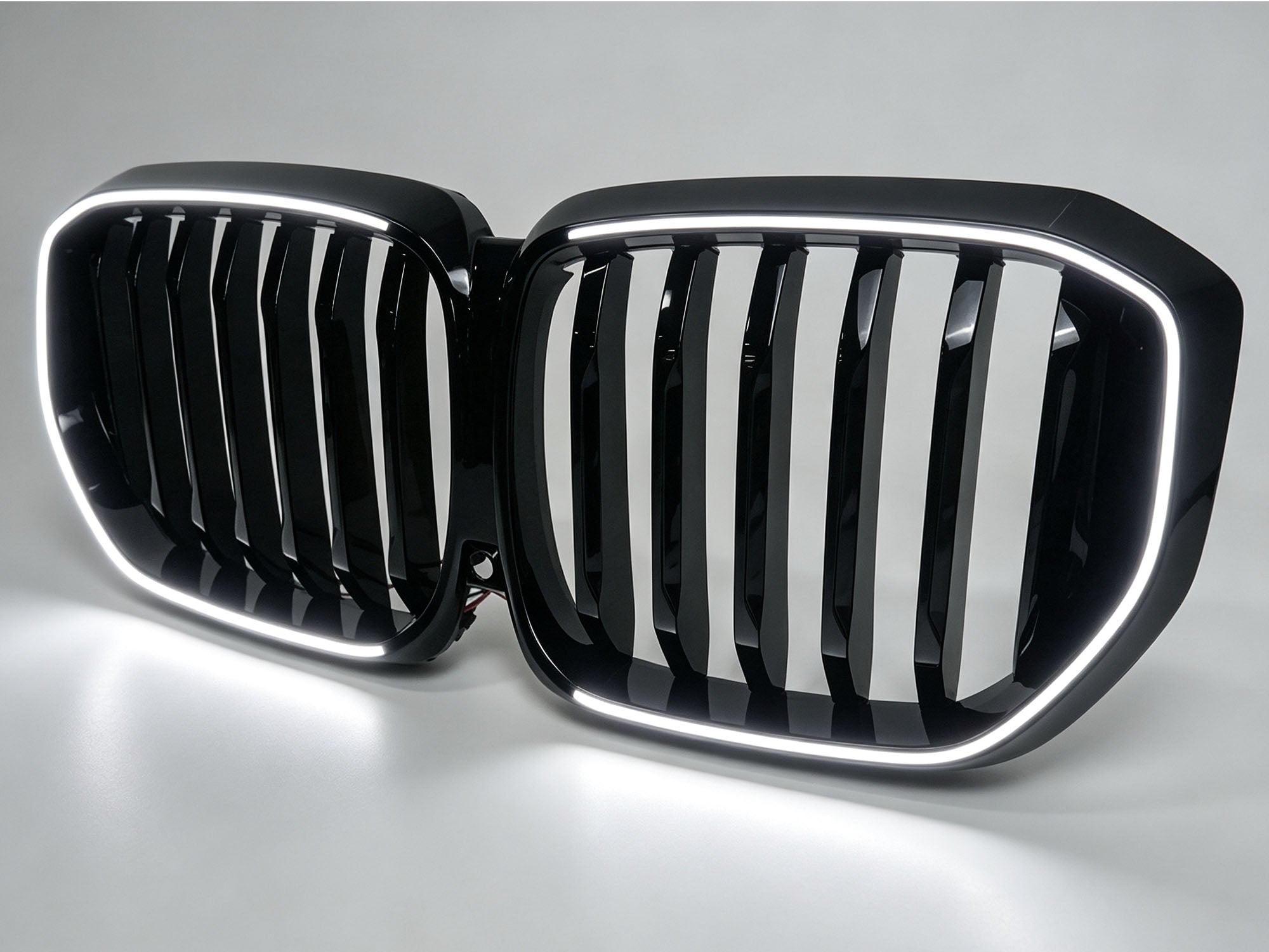 LED Kühlergrill Grill Frontgrill Schwarz Einsteg für BMW X5 G05 2023-2026 LCI