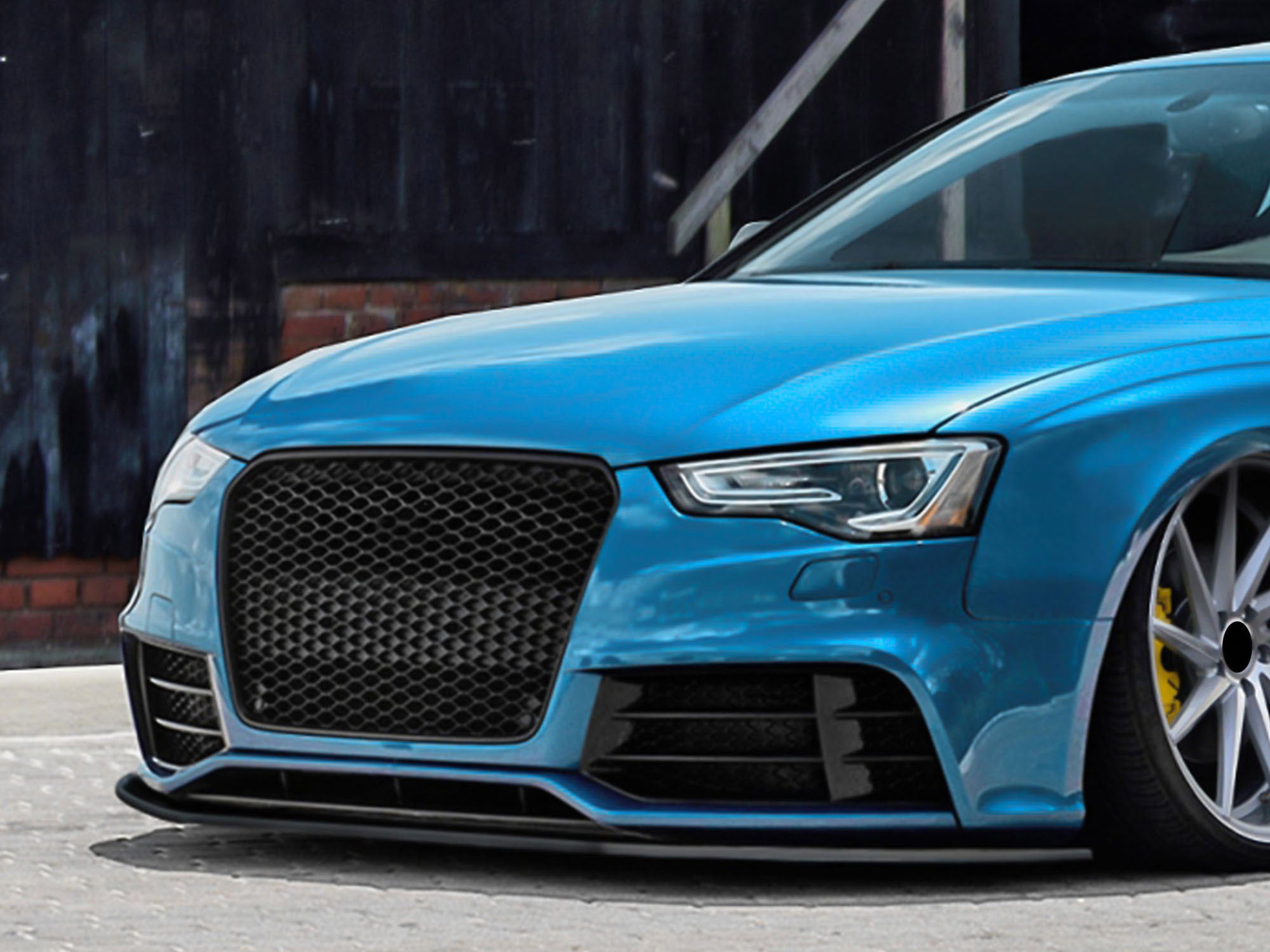 Wabengrill Kühlergrill Grill Glänzend Schwarz für AUDI A5 8T S5 Sportback Coupe Facelift 2012-2016
