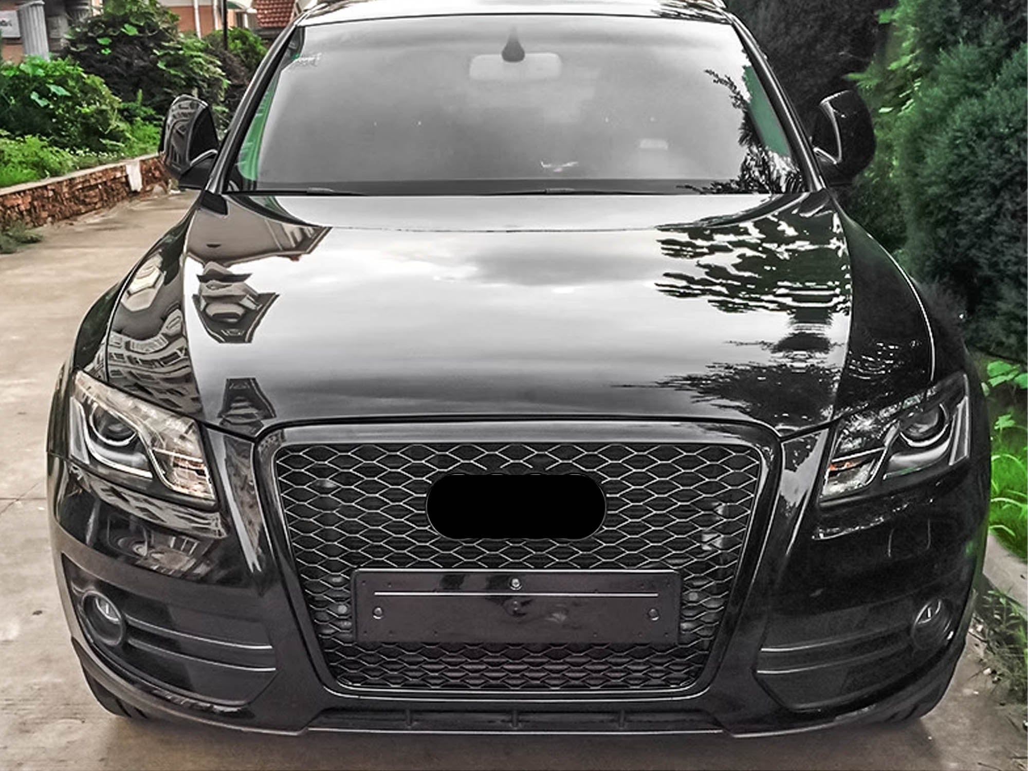 Schwarz Kühlergrill Front Grill Wabengrill für AUDI Q5 8R 2008-2012