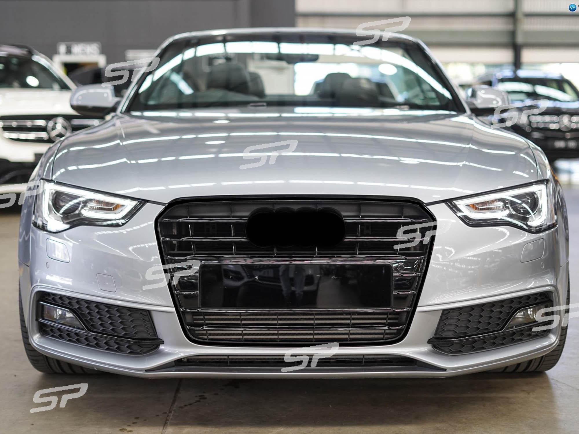 S5 Optik Schwarz Frontgrill Grill Kühlergrill für AUDI A5 S5 8T B8 Sportback Coupe Cabrio 2012-2016 Facelift