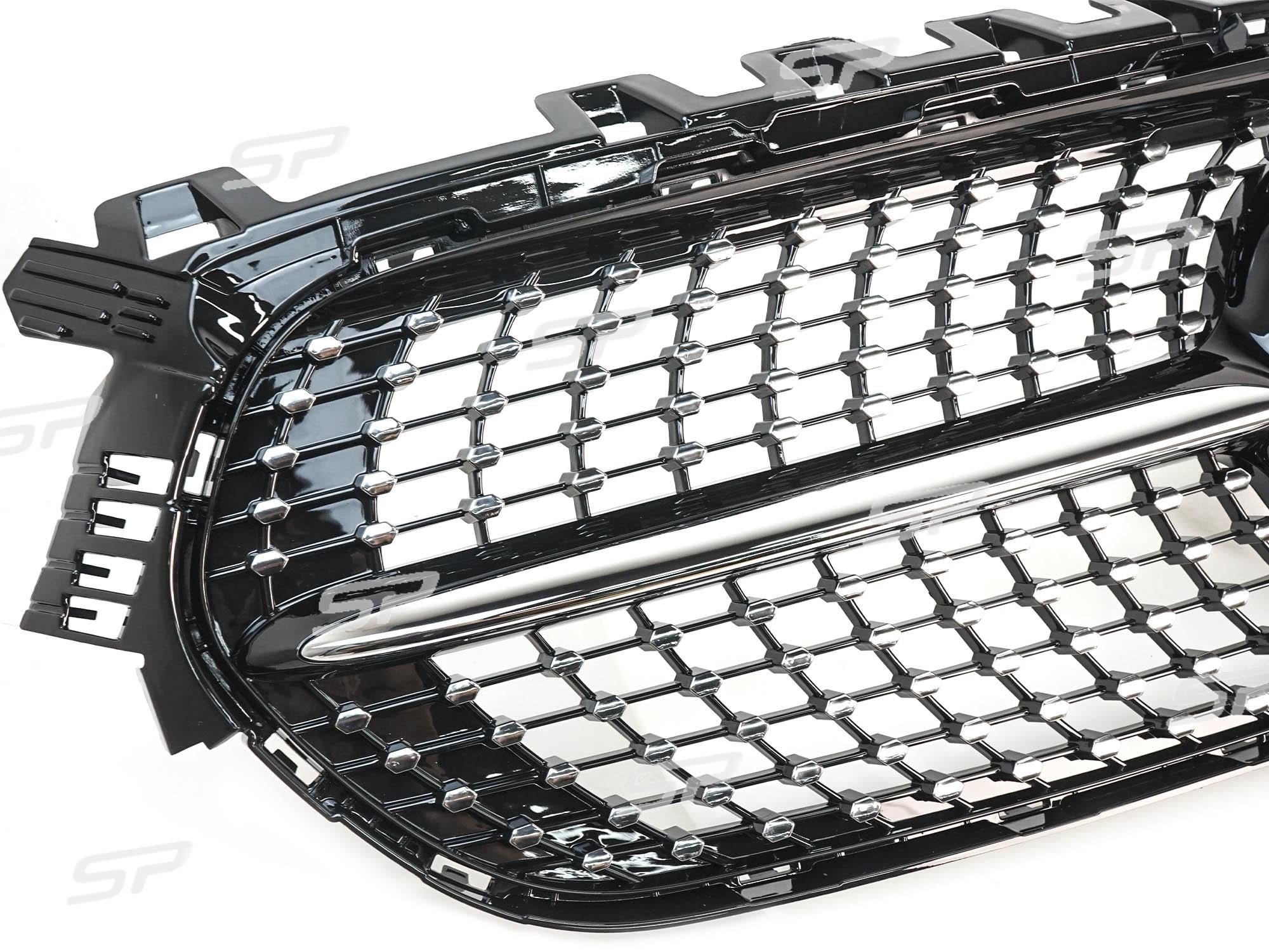 NEU Diamant Grill Kühlergrill Frontgrill Schwarz für Mercedes Benz B Klasse W247 2019-2023