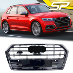 Schwarz Frontgrill Kühlergrill für Audi Q5 FY S Line SQ5 2017-2020 mit PDC